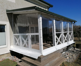 Skaidrios tentinės užuolaidos terasoms / Algis Baziliauskas / Darbų pavyzdys ID 2505094