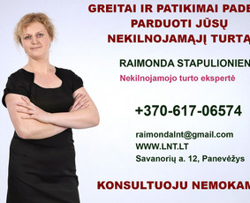 Nekilnojamojo Turto Specialistė Raimonda - Kitos kategorijos - 1 Kitos kategorijos - Nekilnojamojo Turto Specialistė Raimonda - 1