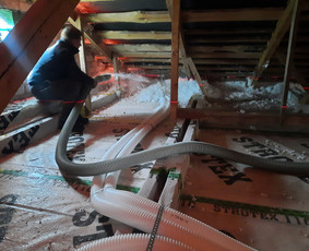 Stogų dengimas, šiltinimas pučiama vata ,stogo renovacija, / MB "Spalvotas plienas" / Darbų pavyzdys ID 2532006