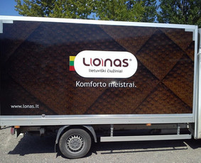 Reklama ant automobilio, Šviesdėžės, Lipdukų gamyba/šalinima / Trigalvis / Darbų pavyzdys ID 451423