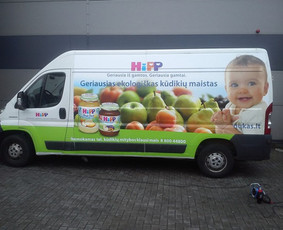 Reklama ant automobilio, Šviesdėžės, Lipdukų gamyba/šalinima / Trigalvis / Darbų pavyzdys ID 451427