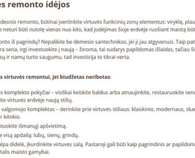 Turinys jūsų svetainei, straipsniai, Redagavimas / Irma Norkūnienė / Darbų pavyzdys ID 2550370