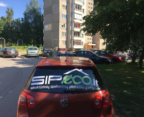 Reklama ant automobilio, Šviesdėžės, Lipdukų gamyba/šalinima / Trigalvis / Darbų pavyzdys ID 451783