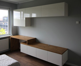 Baldų gamyba. Spintos, drabužinės, stumdomos durys. - Miegamojo baldų gamyba - 1 Miegamojo baldų gamyba - Baldų gamyba. Spintos, drabužinės, stumdomos durys. - 1