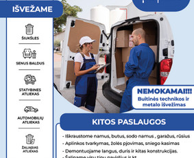 Nebrangiai išvežame šiukšles ir utilizuojame baldus / MB DMG Tvarko / Darbų pavyzdys ID 2558934