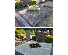 Kapo dekoravimas akmenėliais - Nuolatinė kapų priežiūra, kapų tvarkymas - 1