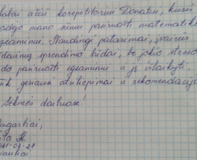 Kviečiu moksleivius ir studentus į sėkmės kelionę! / Šaunioji matematika (Donatas) / Darbų pavyzdys ID 2576240