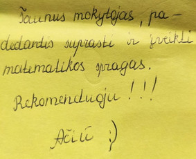 Kviečiu moksleivius ir studentus į sėkmės kelionę! / Šaunioji matematika (Donatas) / Darbų pavyzdys ID 2576290
