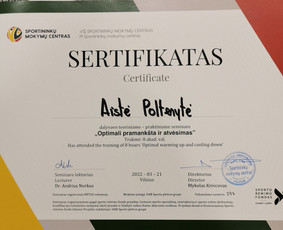 Asmeninė trenerė Aistė / Aistė Polterytė / Darbų pavyzdys ID 2581646