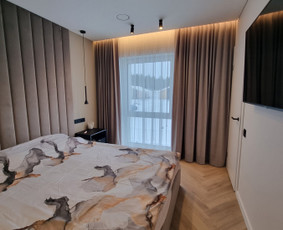 Užuolaidų siuvimas medinės žaliuzės bėgeliai montavimas / Užuolaidų siuvimas / Darbų pavyzdys ID 2586964