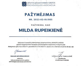 Emocinis valgymas, Mindfulness ir Koučingas / MILDA RUPEIKIENĖ / Darbų pavyzdys ID 2588600