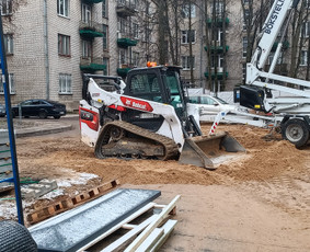 Mini krautuvo nuoma. Vejos įrengimas / MB JUSTEIRA / Darbų pavyzdys ID 2618808