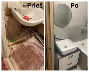Vidaus apdailos darbai - Vonios remontas - 2 Vonios remontas - Vidaus apdailos darbai - 2