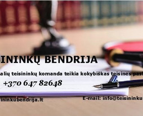 Teisininkų paslaugos Lietuvoje. Skubi pagalba / Teisininkų bendrija / Darbų pavyzdys ID 471211