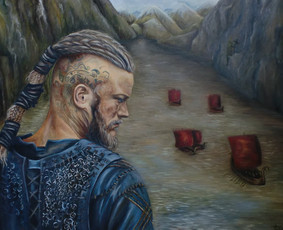 Mokinės nutapytas portretas. Drobė, aliejus. 80x100cm. 2018m.