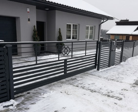 Tvoros, vartai, garažo vartai, miltelinis dažymas / UAB Pajūrio tvoros / Darbų pavyzdys ID 2654119