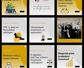 Kuriamas socialinių tinklų kurinys: suderinama spalvų paletė, parengiama strategija, išskiriamos temos ir potemės, kuriami maketai, tekstai, administruojami socialiniai tinklai.