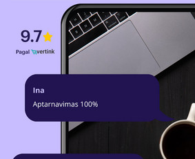 Atsiliepimų maketas socialiniams tinklams.