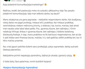 Linkedin įrašai.