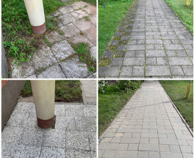 Trinkelių, fasadų, stogų ir kitų kiemo paviršių valymas - Srautinis valymas - 4 Srautinis valymas - Trinkelių, fasadų, stogų ir kitų kiemo paviršių valymas - 4