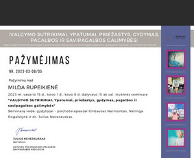 Emocinis valgymas, Mindfulness ir Koučingas / MILDA RUPEIKIENĖ / Darbų pavyzdys ID 2668223