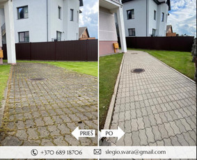 Trinkelių, fasadų, stogų plovimas aukštu slėgiu / Slėgio Švara / Darbų pavyzdys ID 2678833