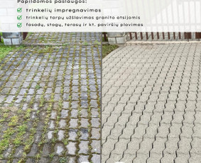 Trinkelių, fasadų, stogų plovimas aukštu slėgiu / Slėgio Švara / Darbų pavyzdys ID 2678835