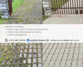 Trinkelių, fasadų, stogų plovimas aukštu slėgiu / Slėgio Švara / Darbų pavyzdys ID 2678837