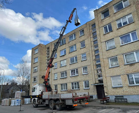 Krovinių pervežimas - Fiskaras krovinių pervežimas kranas manipuliatorius tralas - 2