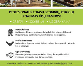 Terasų, pergolų, stoginių - montavimo paslaugos / Auris / Darbų pavyzdys ID 2685049