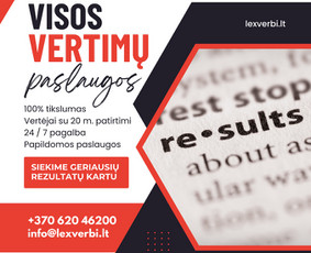 Profesionalūs vertimai ir kitos lingvistinės paslaugos / Vertimų biuras „Lex verbi“ / Darbų pavyzdys ID 2687915