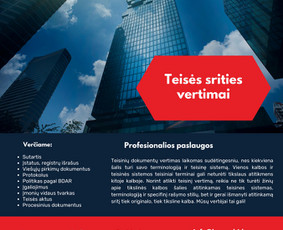 Profesionalūs vertimai ir kitos lingvistinės paslaugos / Vertimų biuras „Lex verbi“ / Darbų pavyzdys ID 2687917