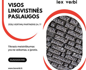 Profesionalūs vertimai ir kitos lingvistinės paslaugos / Vertimų biuras „Lex verbi“ / Darbų pavyzdys ID 2688077