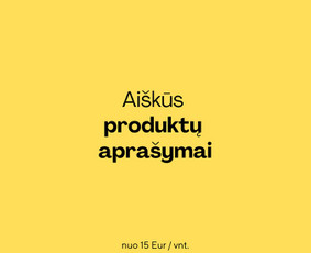 Pranešimai žiniasklaidai, naujienlaiškiai, web tekstai - Produktų aprašymų rašymas - 2 Produktų aprašymų rašymas - Pranešimai žiniasklaidai, naujienlaiškiai, web tekstai - 2
