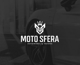 Moto Sfera logotipas, automobilių nuoma.