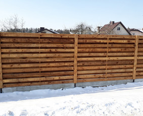 Tvoros, vartai, garažo vartai, miltelinis dažymas - Medinės tvoros - 4 Medinės tvoros - Tvoros, vartai, garažo vartai, miltelinis dažymas - 4