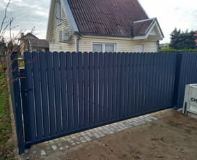 Tvoros, vartai, garažo vartai, miltelinis dažymas / UAB Pajūrio tvoros / Darbų pavyzdys ID 2713695