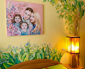 Portretų piešimas iš nuotraukų - Tapyba ant drobės akriliniais dažais - 4