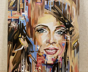 Portretų piešimas iš nuotraukų - Tapyba ant drobės akriliniais dažais - 1