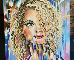 Portretų piešimas iš nuotraukų - Tapyba ant drobės akriliniais dažais - 2