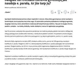 Pranešimai žiniasklaidai, komunikacija, Linkedin tekstai / Eglė Labukaitė / Darbų pavyzdys ID 2731395