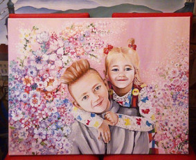 Portretų tapyba - Tapyba ant drobės akriliniais dažais - 4