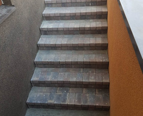 Laiptai iš trinkelių - Trinkeliu klojimas - 2