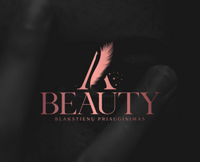 ABeauty logotipas, blakstienų priauginimas.