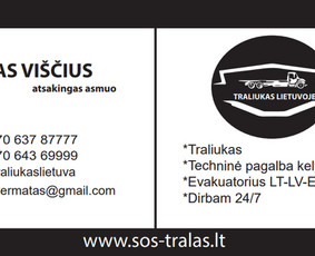 Tralo paslaugos - Traliukas/tralas Techninė Pagalba kelyje Tralo paslaugos - 4