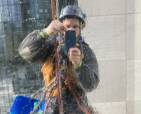 Langų valymas aukštyje - Plataus profilio aukštalipiai - 2