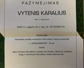 Apsaugos sistemos. Vaizdo kameros. Elektros darbai / Vytenis / Darbų pavyzdys ID 2766711