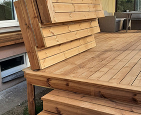 Mediniai laiptai, gamyba - Kruopštus terasų ir kitų medienos konstrukcijų įrengimas - 1