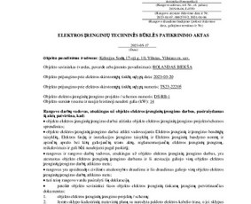 Elektros projektai, elektros įvadai, rangovo aktas - Varžų matavimai - 1 Varžų matavimai - Elektros projektai, elektros įvadai, rangovo aktas - 1