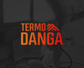 Termo danga logotipas, namų šiltinimas purškiamu putų poliuretanu ir stogų dengimas.